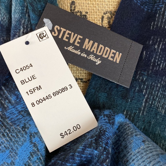 NWT Steve Madden Mid-Weight Ombré Paisley Muffler Scarf-Blue - Picture 5 of 6